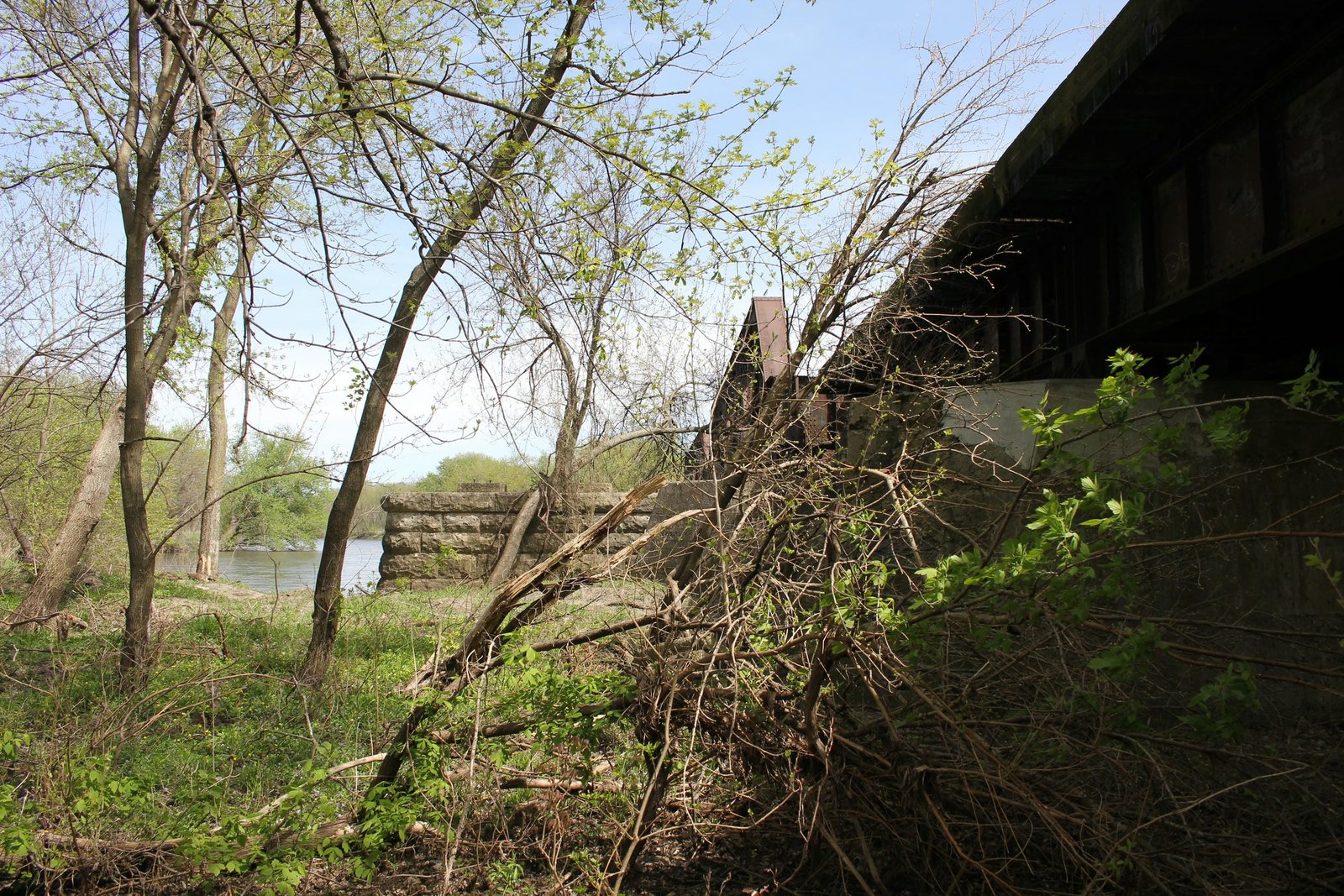Looking east along north side of bridge